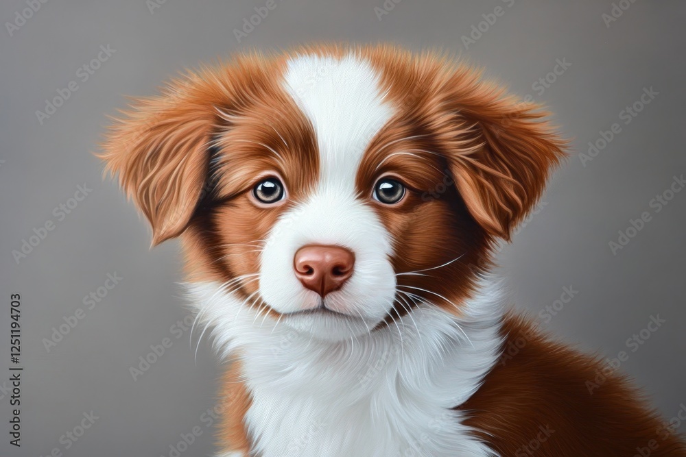 Adorable Red Merle Border Collie Puppy - Close-up portrait of a charming red merle Border Collie puppy with captivating eyes. Soft fur, sweet expression. Adorable Red Merle Border Collie Puppy - Close-up portrait of a charming red merle Border Collie puppy with captivating eyes. Soft fur, sweet expression.
