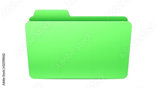 green folder isolated on white