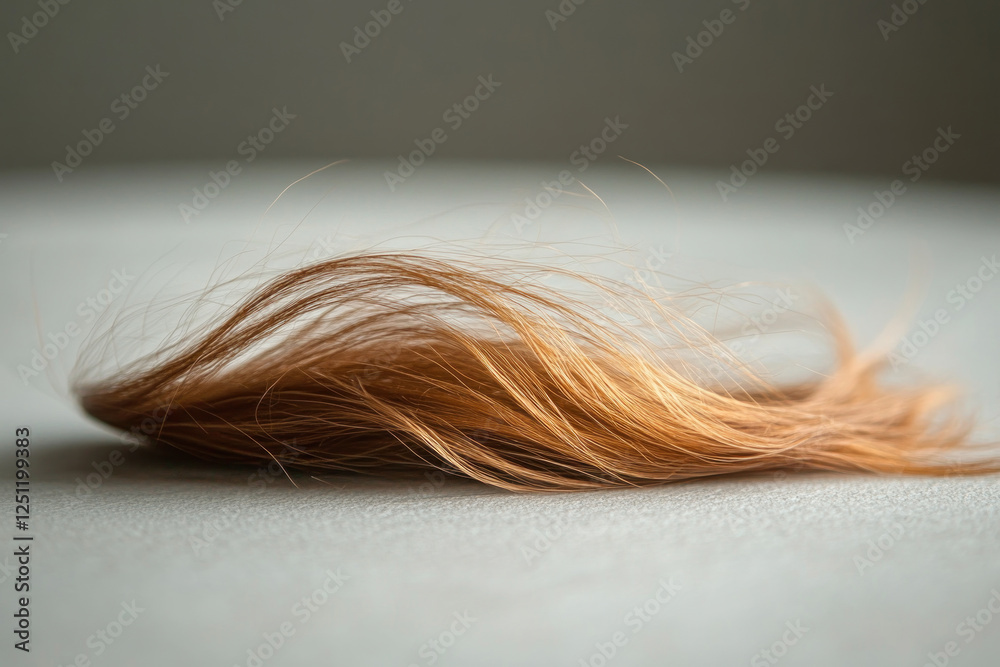 Fototapeta premium Close-up of long, brown hair in soft curls.