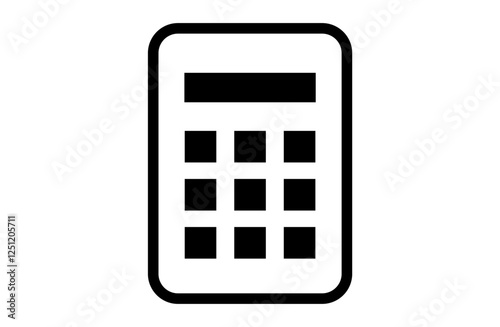 電卓のモノクロアイコン