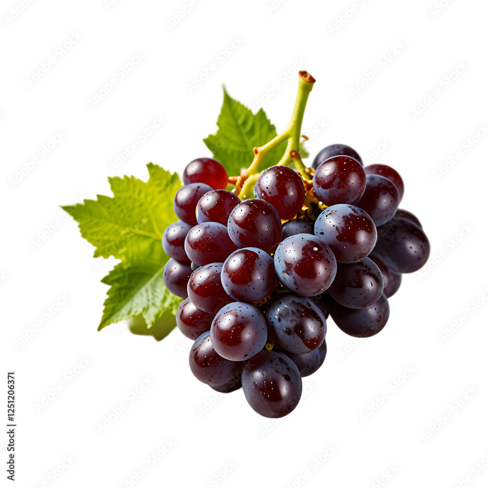 Fototapeta premium Organic grape on a transparent background