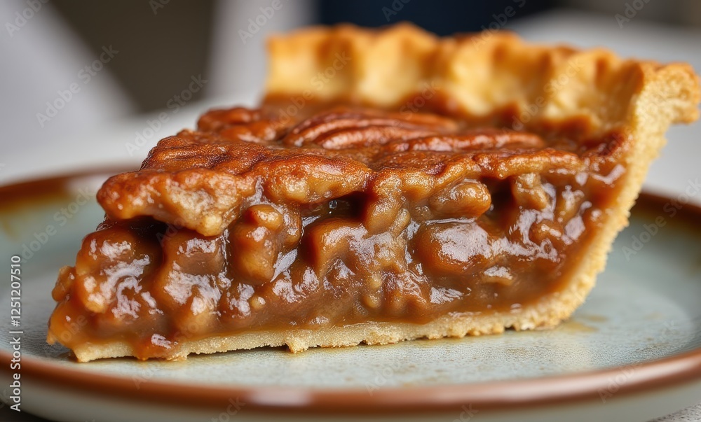Delicious slice of pecan pie