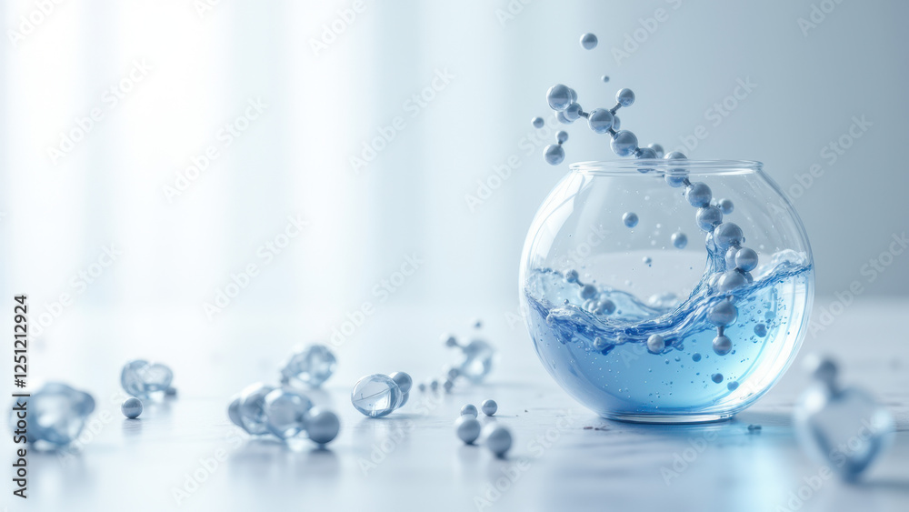 A captivating close-up of water droplets with a splash, emphasizing the beauty and power of H2O. A captivating close-up of water droplets with a splash, emphasizing the beauty and power of H2O.