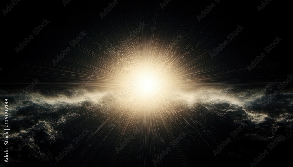 Cosmic Explosion of Light with a Bright Star and Glowing Beams in a Dark Universe Cosmic Explosion of Light with a Bright Star and Glowing Beams in a Dark Universe