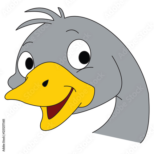 A duck face animal vector illustration