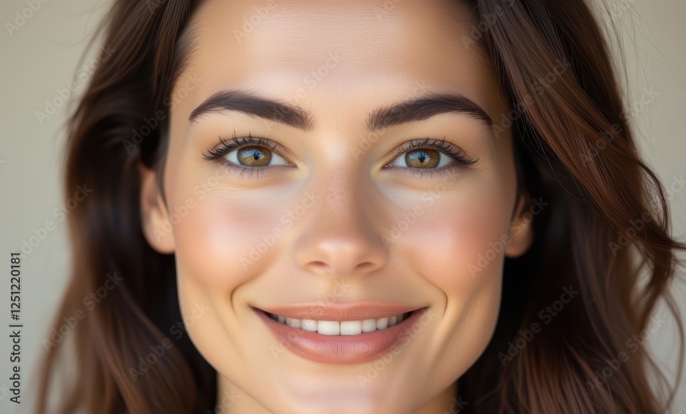 Smiling young woman with beautiful features Smiling young woman with beautiful features
