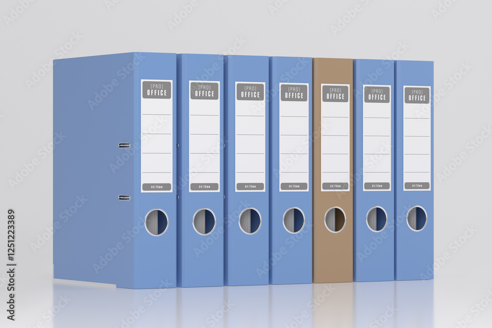 Binders: A Symbol of Documents and Office Organization, 3D illustration Binders: A Symbol of Documents and Office Organization, 3D illustration