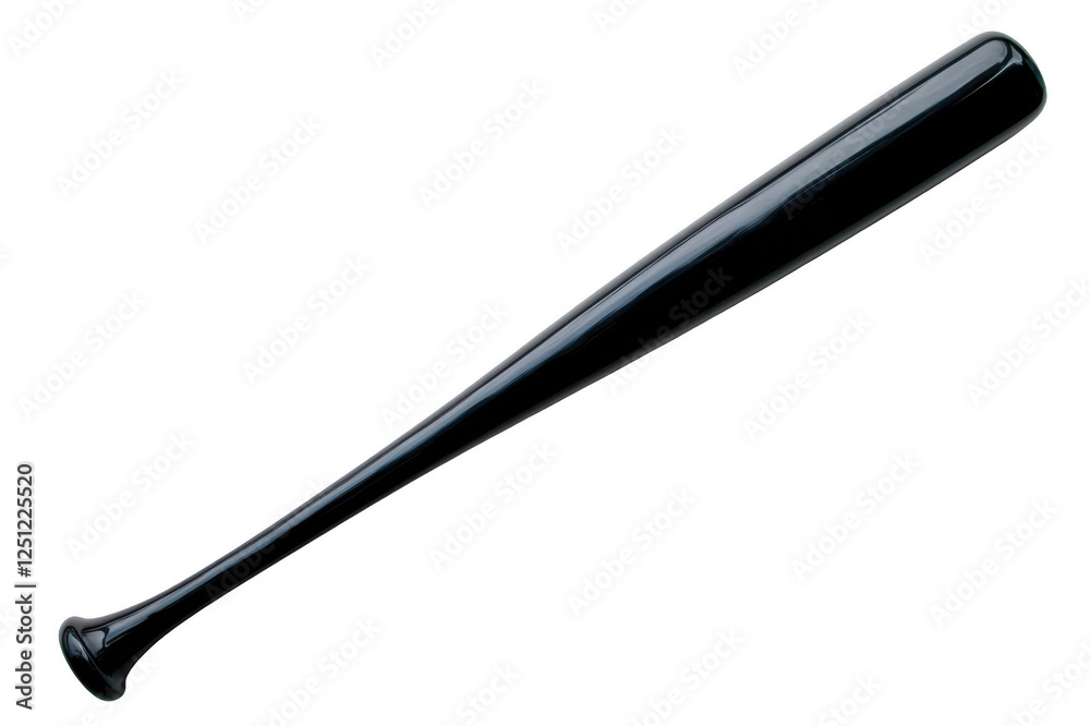 Black baseball bat isolated on transparent background Black baseball bat isolated on transparent background