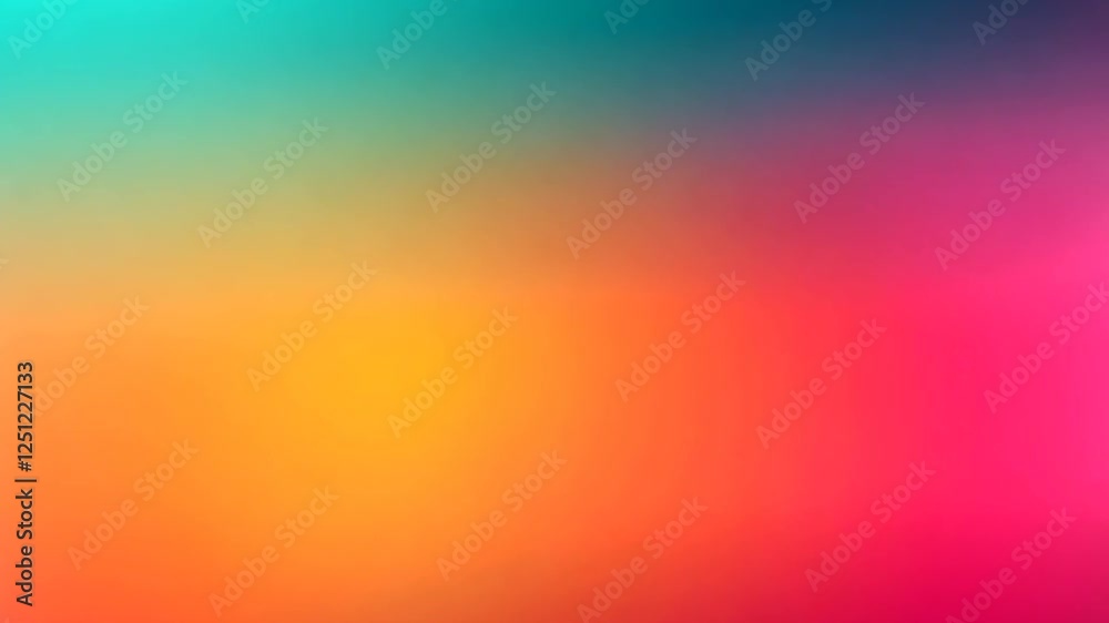 Abstract smooth summer color gradient background with noise. Abstract blurred grainy gradient banner background texture. Summer color poster header banner video.