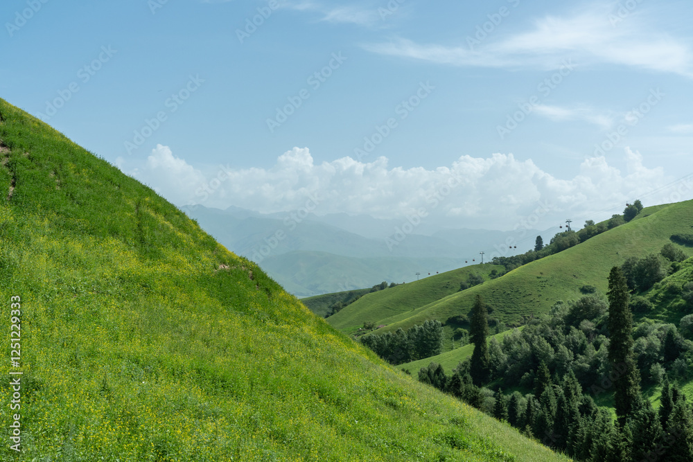 Obraz premium Bortala Sailimu Lake Scenic Area, Xinjiang Uygur Autonomous Region, China