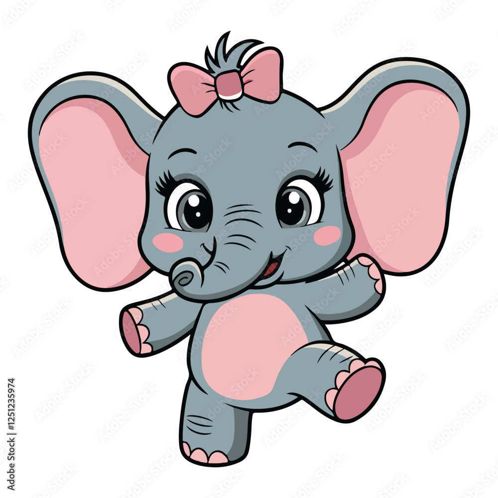 Fototapeta premium Dancing baby elphant