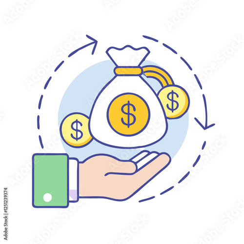 borrowed funds icon, borrowed funds vector illustration-simple illustration of borrowed funds. perfect for borrowed funds logos and icons