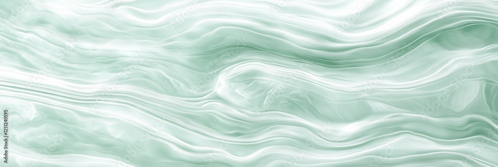 Seamless Mint Green 3D Delicate Wave Texture Pattern with Minimalist Abstract Background Seamless Mint Green 3D Delicate Wave Texture Pattern with Minimalist Abstract Background