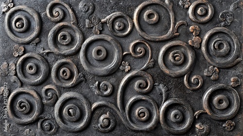 Ornamental Dark Relief Texture photo