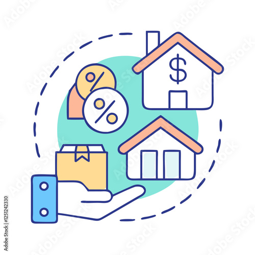 home loan icon, home loan vector illustration-simple illustration of home loan. perfect for home loan logos and icons