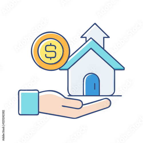 home loan icon, home loan vector illustration-simple illustration of home loan. perfect for home loan logos and icons