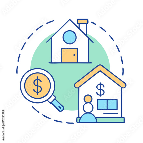 home loan icon, home loan vector illustration-simple illustration of home loan. perfect for home loan logos and icons