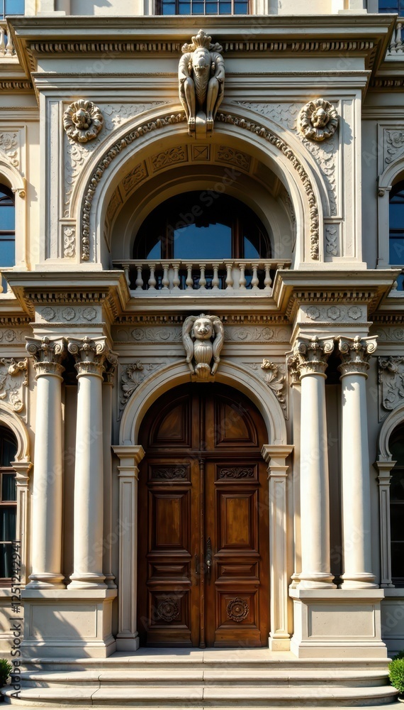 Grand architectural facade, intricate details, structure, landmark, facade Grand architectural facade, intricate details, structure, landmark, facade