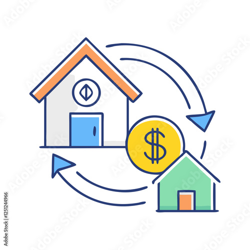 refinancing icon, refinancing vector illustration-simple illustration of refinancing. perfect for refinancing logos and icons