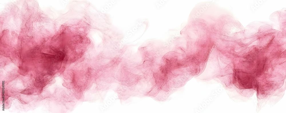 Pink smoke swirl, white background, abstract design, website banner Pink smoke swirl, white background, abstract design, website banner