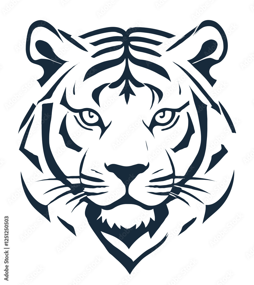 Fototapeta premium Tiger Vector Art Animal Modern Urban Graphic Illustration