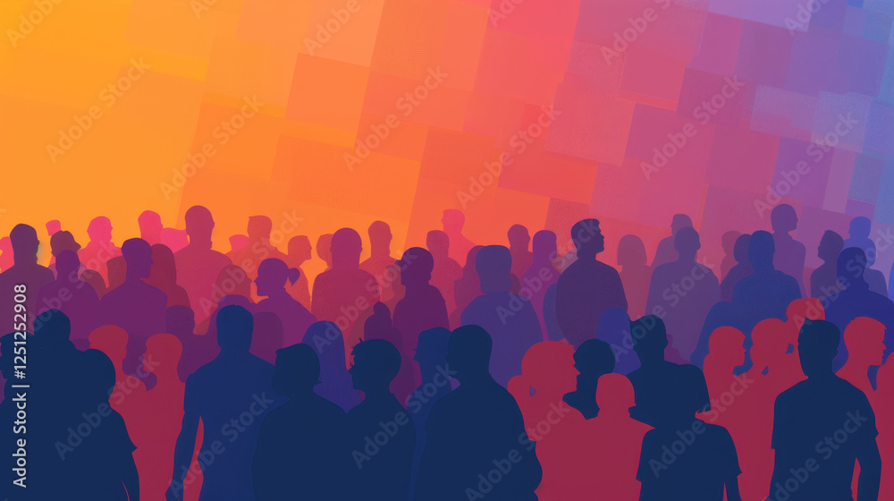 silhouette of crowd at concert silhouette of crowd at concert