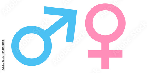 Vector image of gender icon. Definition of human gender. Element for your design