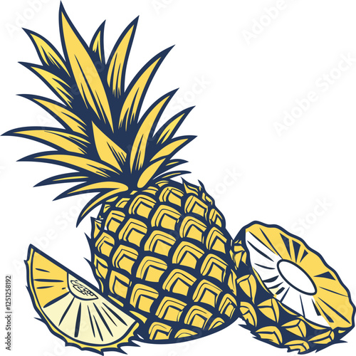 pineapple vector illustration