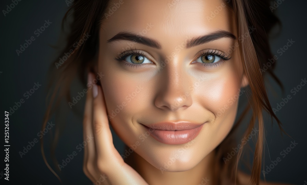 Smiling woman with glowing skin Smiling woman with glowing skin