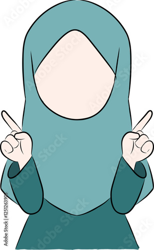 Vector illustration of muslimah