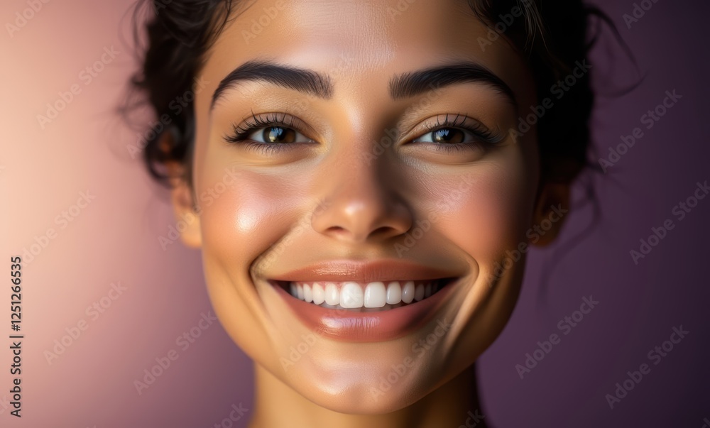 Smiling young woman with glowing skin Smiling young woman with glowing skin