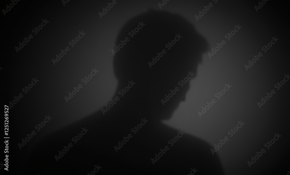 Silhouette of a thoughtful young man Silhouette of a thoughtful young man