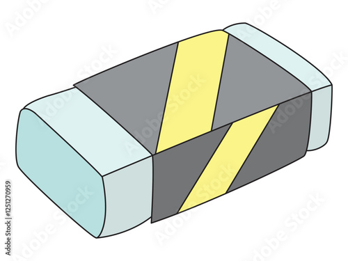 A eraser isolated on white background