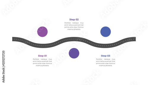 3 steps timeline roadmap infographic concept