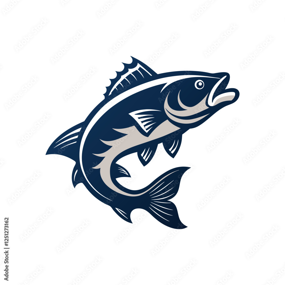 Fototapeta premium fish logo icons vector on a white background