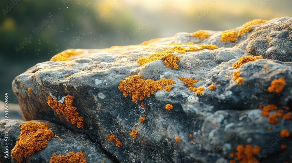 Sunrise Lichen Rock Clifftop Nature Background Sunrise Lichen Rock Clifftop Nature Background