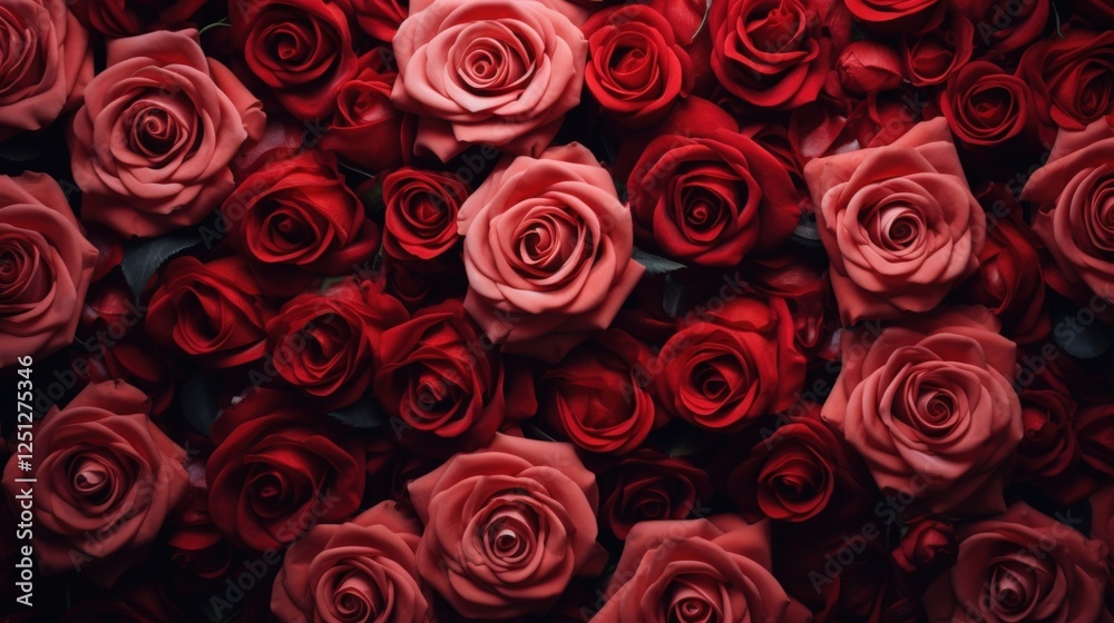 Fresh and Natural Arrangement of Red Roses with Soft Pink Accents Creating a Beautiful Floral Display for Any Occasion Fresh and Natural Arrangement of Red Roses with Soft Pink Accents Creating a Beautiful Floral Display for Any Occasion