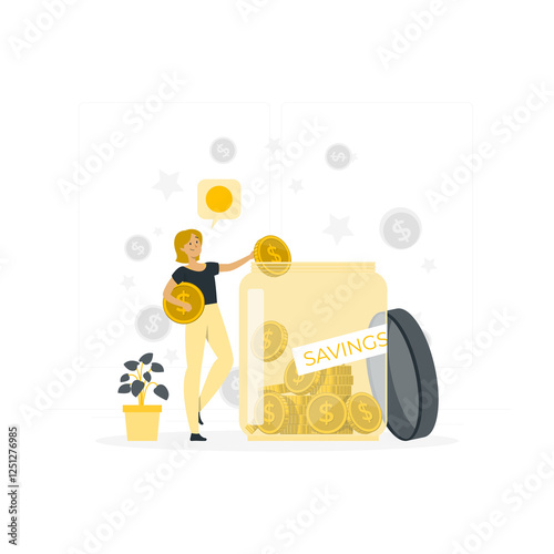Savings Disproportionate Illustrations vector 