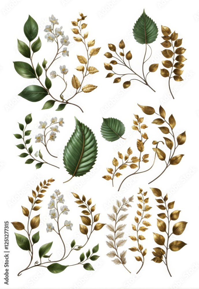 Nordic style Metal style Aesthetic spring foliage plant leaf border Nordic style Metal style Aesthetic spring foliage plant leaf border