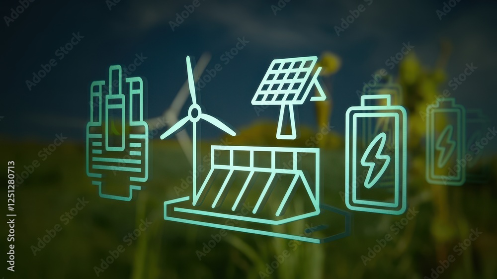 Fototapeta premium Green Energy: Sustainable Power Sources for a Brighter Future
