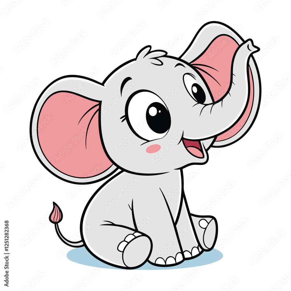 Obraz premium A cute adorable baby eephant 