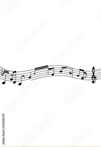 Colored note music staff elements