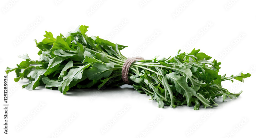 Fresh Arugula Bundle isolated on transparent cutout Fresh Arugula Bundle isolated on transparent cutout