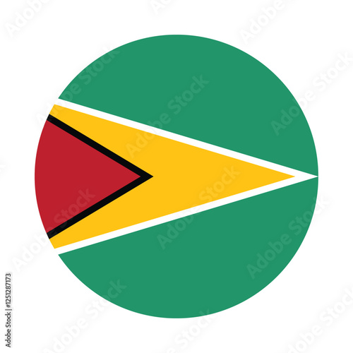 Free Download Flag of Guyana. Guyana circle flag logo icon computer vector illustration design - GFXLoad
