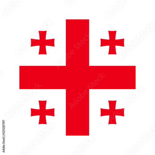 Georgia flag rounded square icon