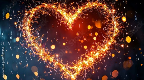 Fiery Heart Sparkler