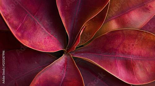 Close up of a red plant with green stem in natural light background