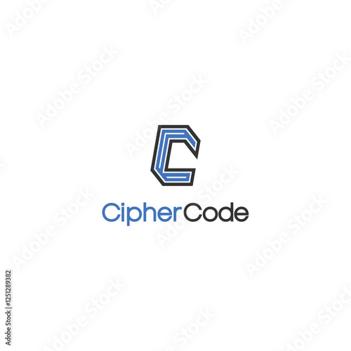 Cipher Code Tech Logo Design 