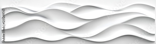 Abstract white wave pattern, modern design, wall texture, background