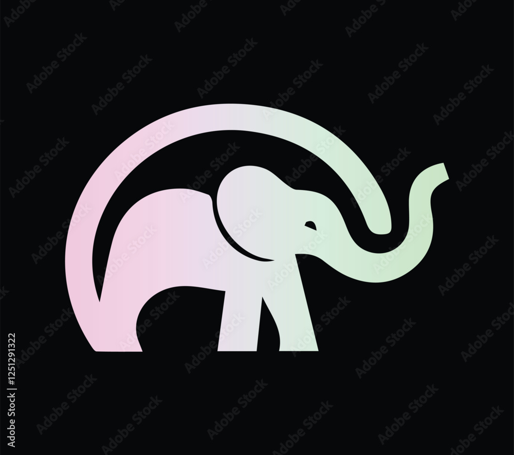Fototapeta premium Elephant logo 2 vector. Art & Illustration